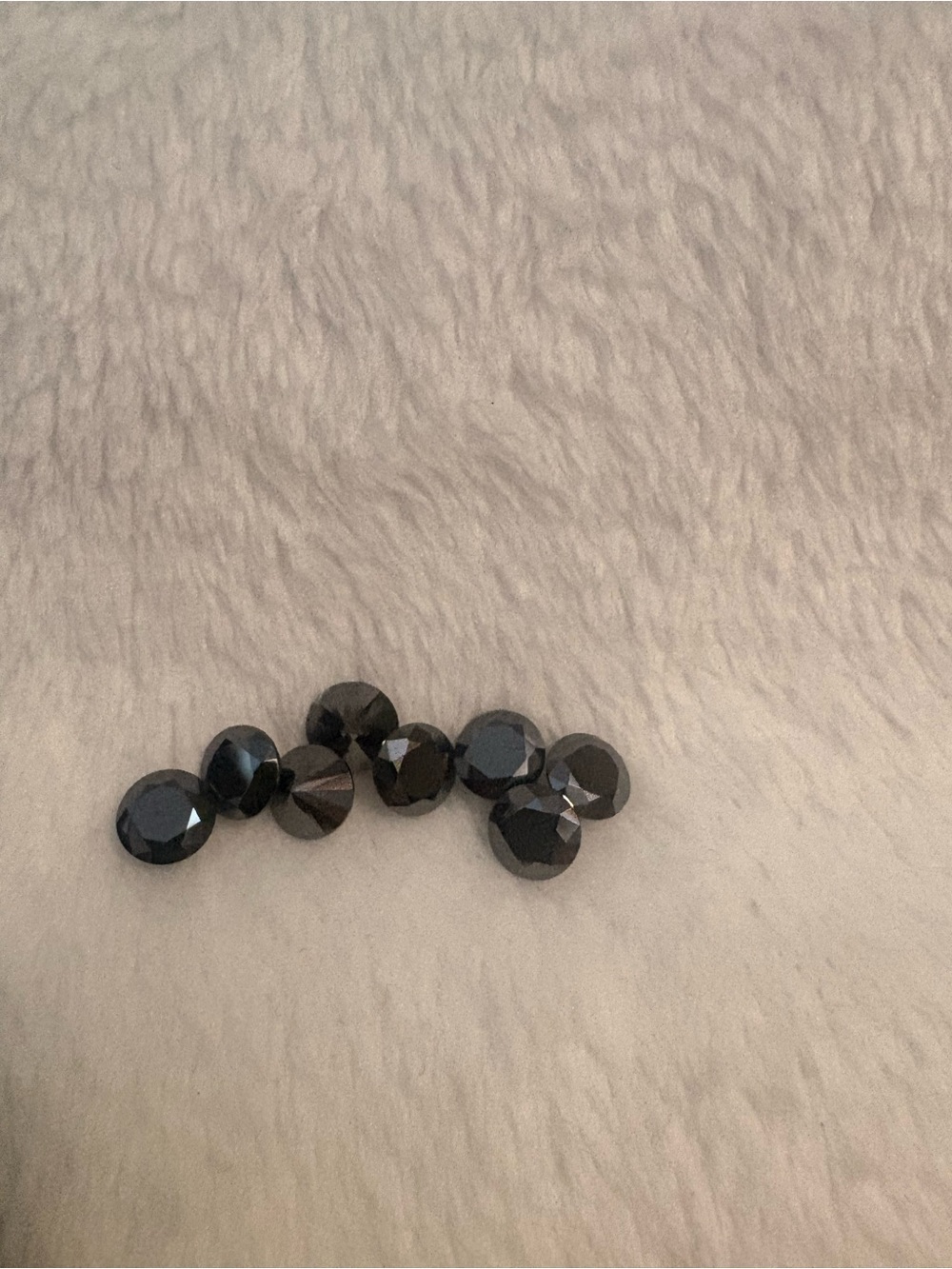 One 1 Carat Black Moissanite Loose Diamonds